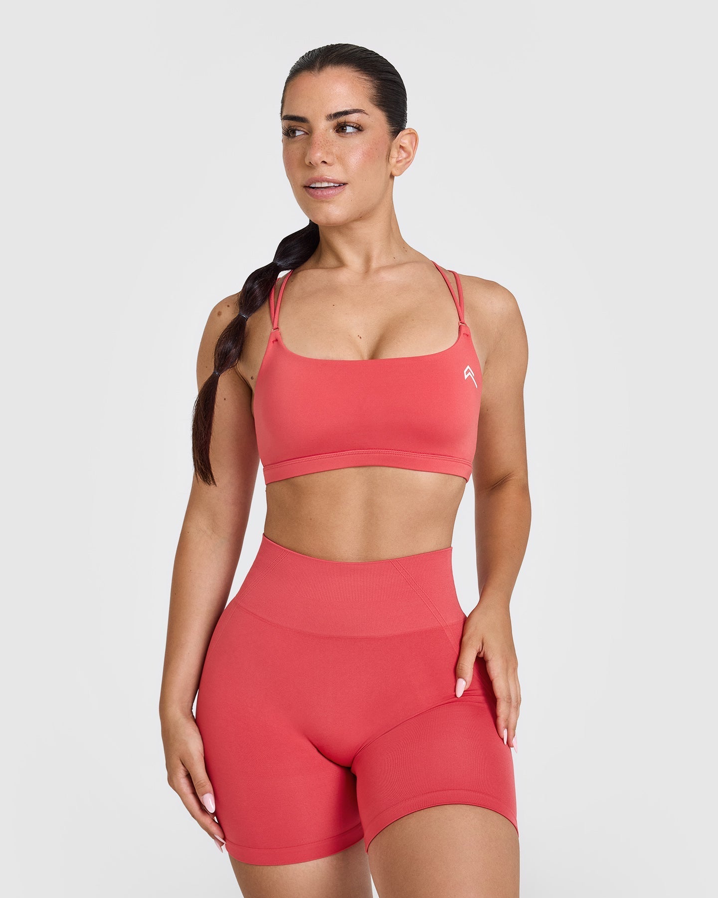 Sweet Red Everyday Crossover Bralette - Comfortable Wireless Bra for Yoga, Lounge & Sleep | Women's Seamless Soft Stretch Bralette Top