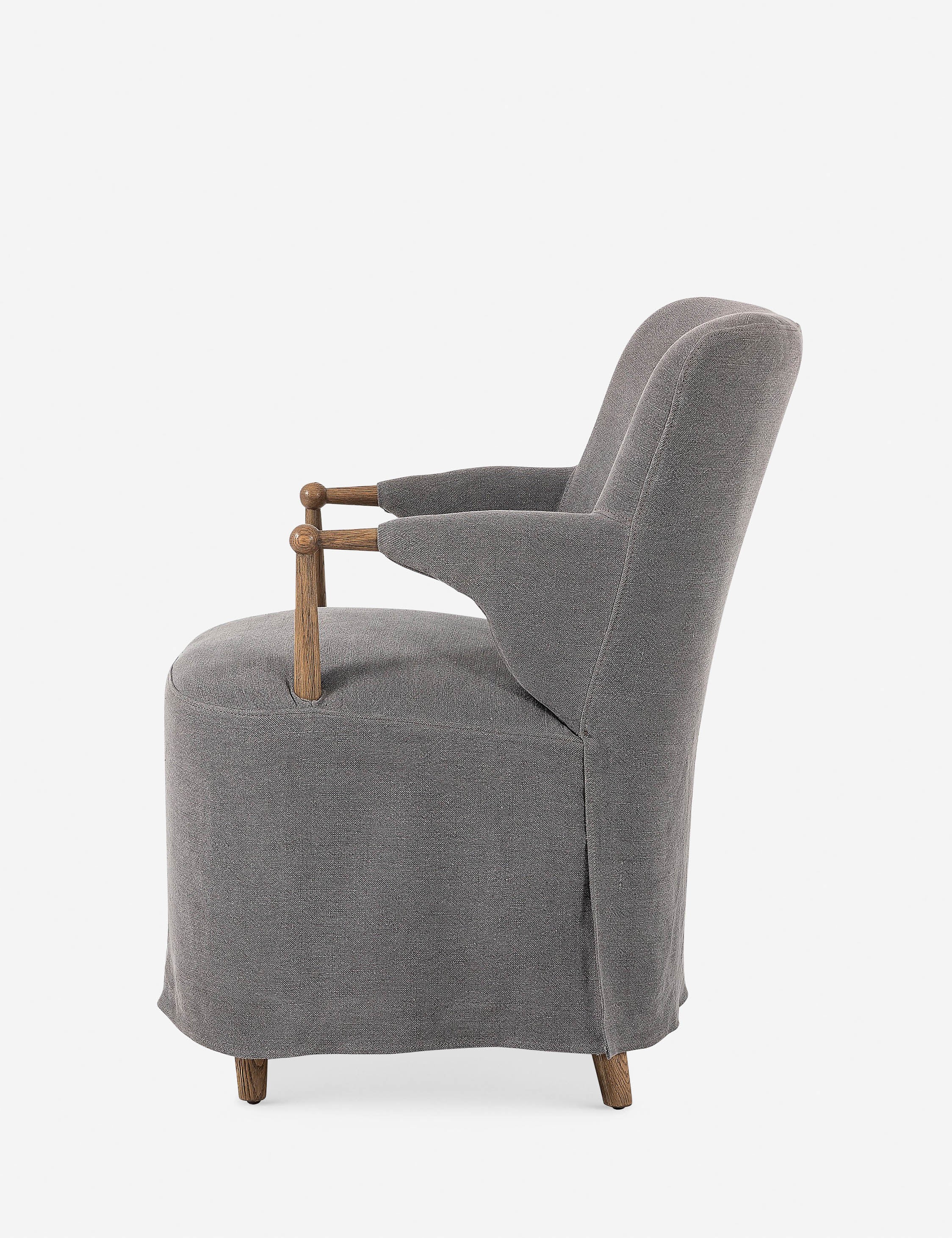 Amber Lewis x Four Hands Brently Dining Chair - Modern Wooden Dining Room Chair with Upholstered Seat - Perfect for Kitchen, Dining Room, and Home Office
