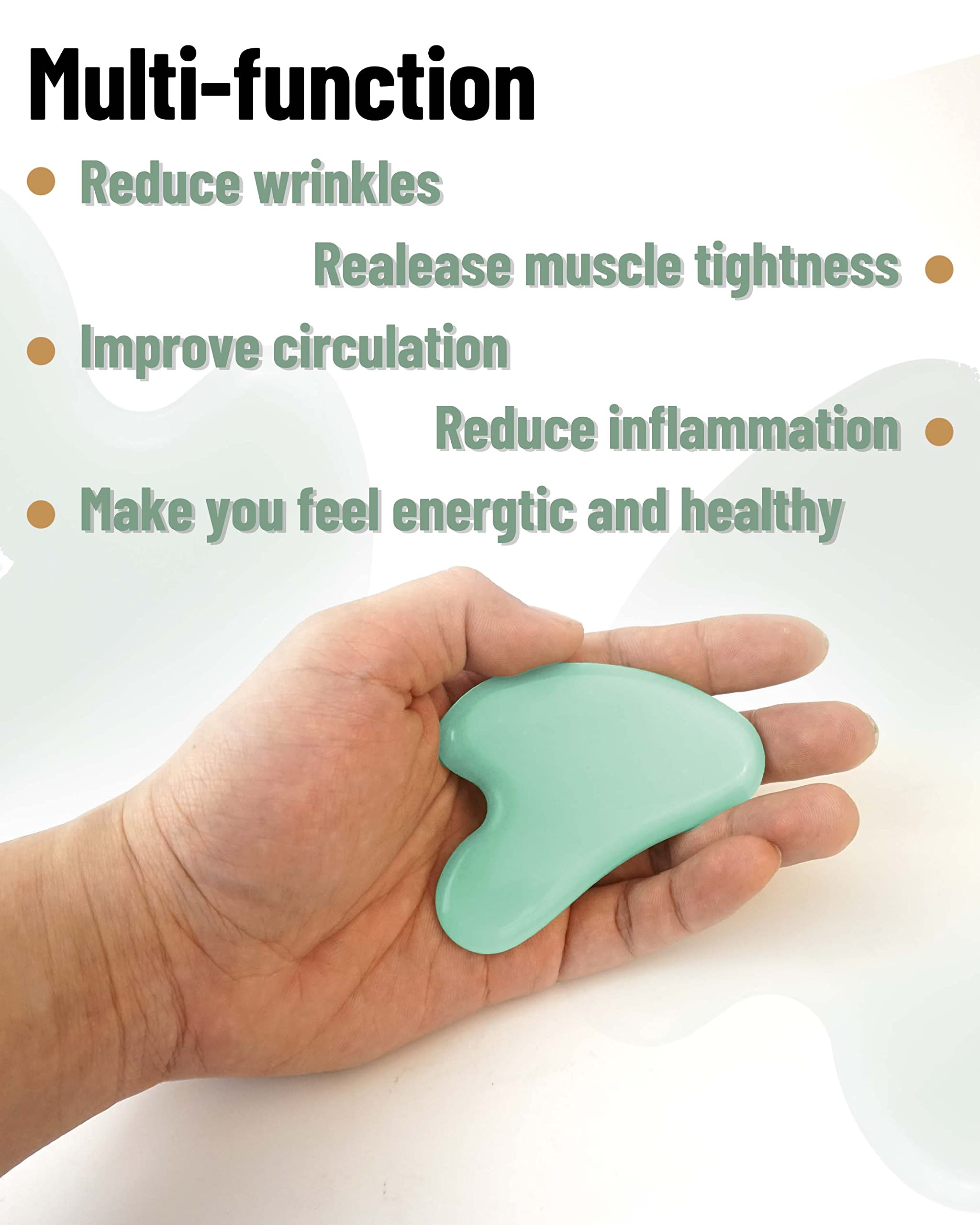 Professional Gua Sha Tool Set for Face & Body Massage - Jade & Rose Quartz Stones for Spa, Acupuncture Therapy & Skin Care - Perfect for Home Facial, Lymphatic Drainage & Relaxation Therapy