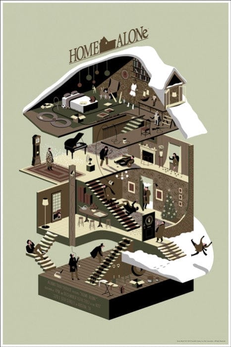 Home Alone Movie Poster - Adam Simpson Art Print - Perfect for Living Room, Bedroom & Office Decor