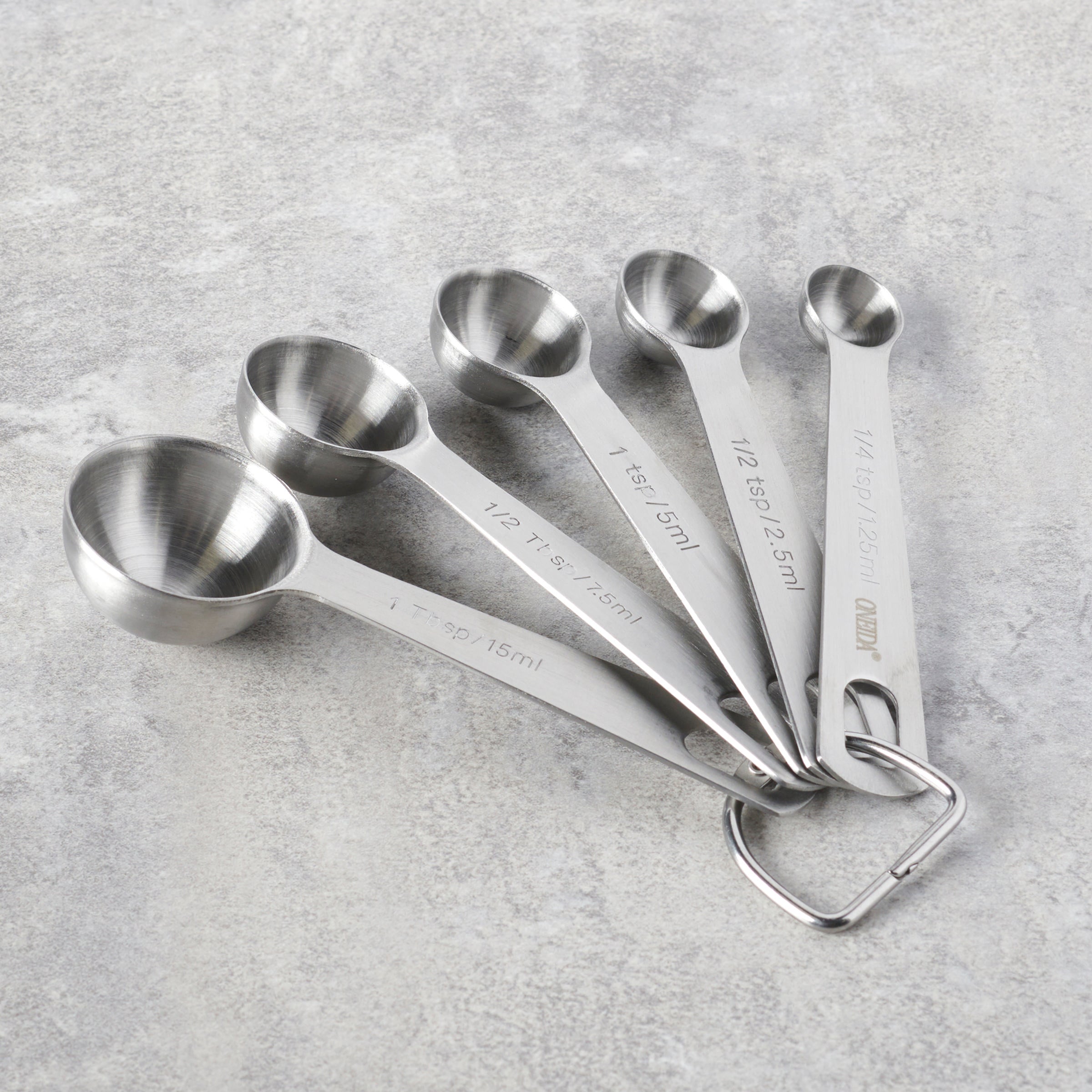 Premium 5-Piece Stainless Steel Measuring Spoons Set - Accurate Kitchen Measuring Tools for Baking, Cooking, and Coffee - Dishwasher Safe