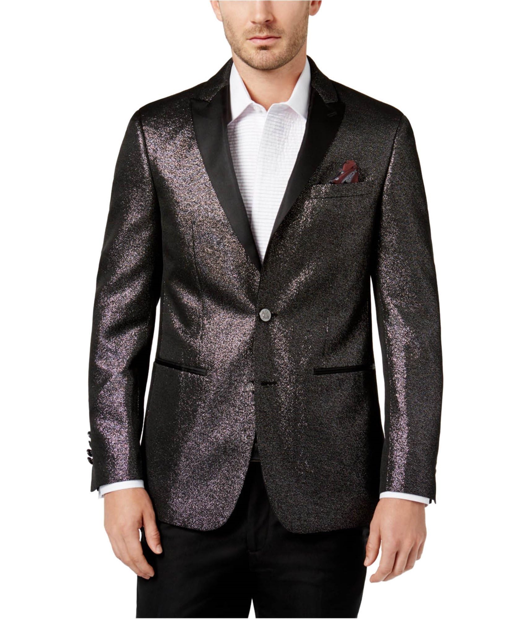 Tallia Men's Sparkle Sport Coat - Metallic Blazer for Formal & Party Wear - Size 40 Regular - Elegant Evening Jacket for Weddings, Prom & Special Occasions