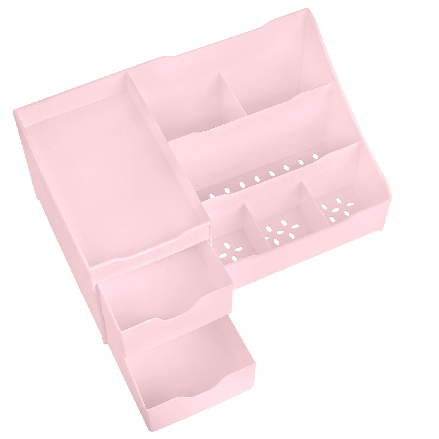 Pink Cosmetic Storage Organizer for Makeup, Jewelry & Hair Accessories - Vanity, Bathroom & Dresser Organizer - Perfect for Beauty Lovers & Clutter-Free Space