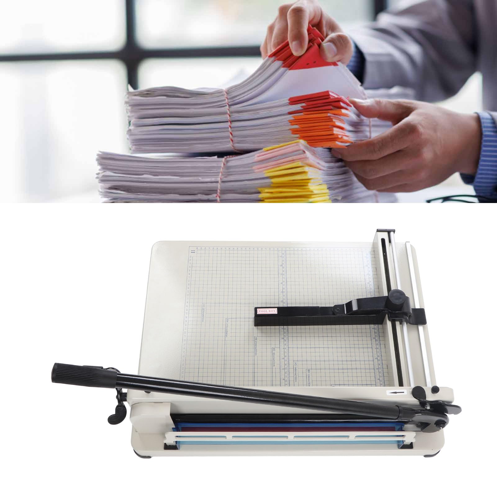Heavy Duty 17 Inch Paper Cutter - A3 Large Industrial Trimmer for Cutting 400 Sheets of Cardstock, Photo Paper & Craft Materials - Perfect for Office, School, Printing Shops & DIY Projects