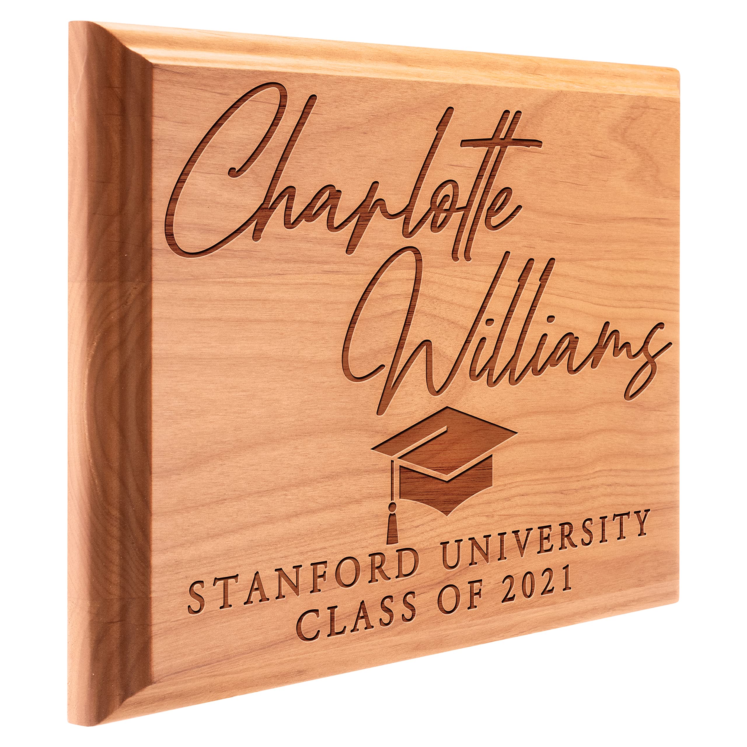 Personalized Graduation Wood Sign Gift for Her & Him - Custom Engraved 5