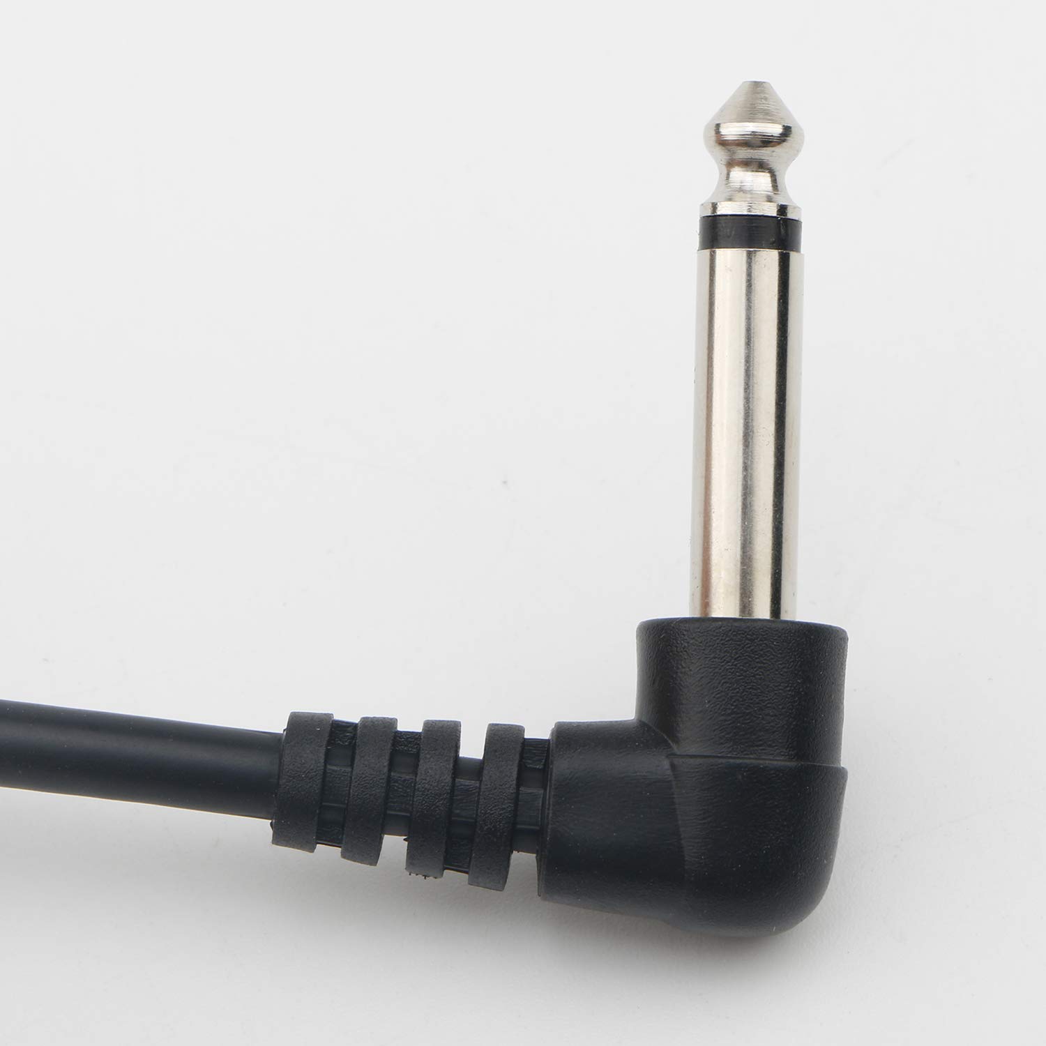 JIUWU 6.35mm Anti-Noise Guitar Patch Cables - 6 Pack Short Instrument Cables for Guitar Pedals, Effects, Amps & Audio Equipment - Perfect for Live Performances, Studio Recording & Home Practice