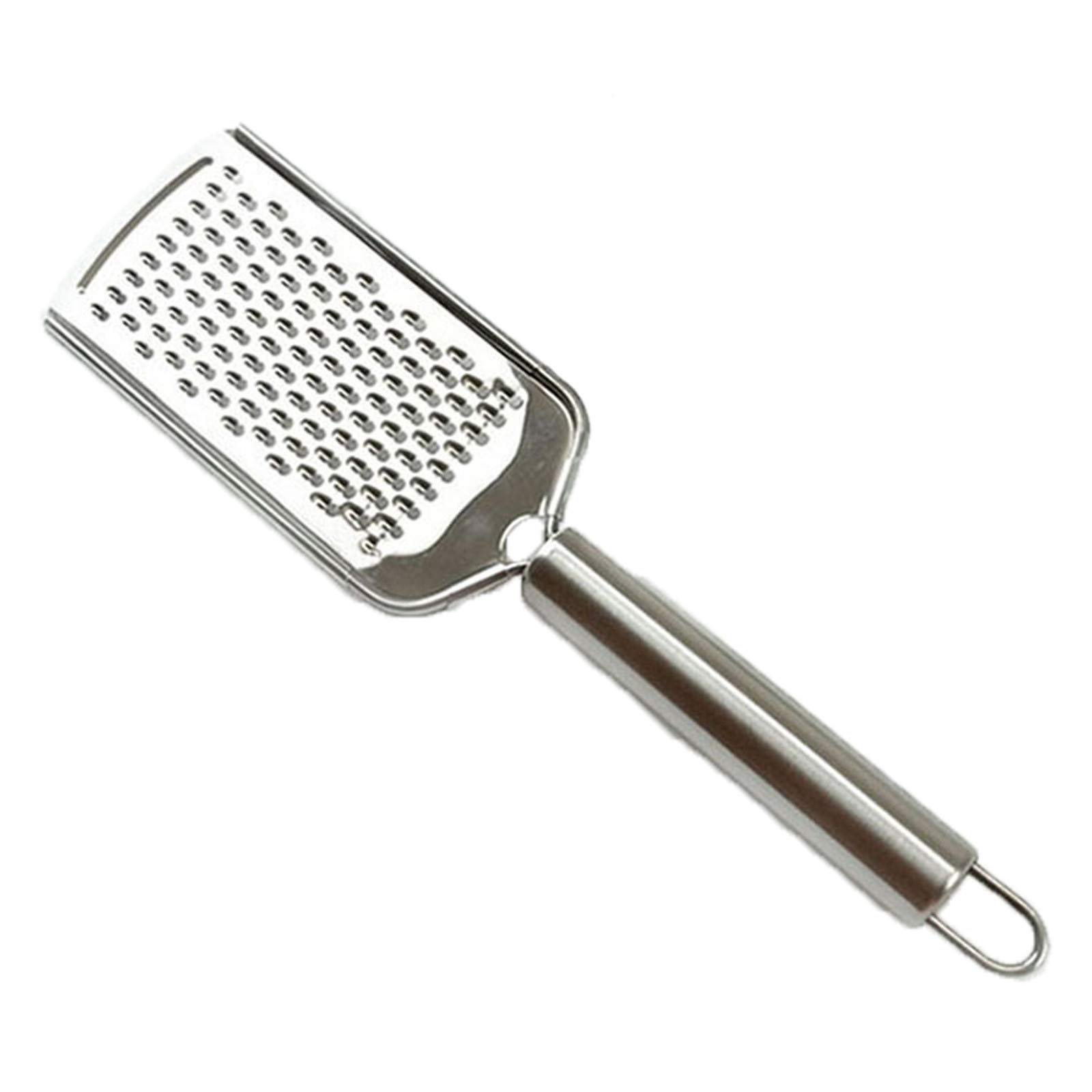 Premium Stainless Steel Zester & Cheese Grater - Ergonomic Handheld Kitchen Tool for Citrus, Parmesan & More - Durable Silicone Grip - Perfect for Baking, Cooking & Air Fryer Use (Silver, One Size) - Ideal for Home Chefs, Restaurants & Bar Use
