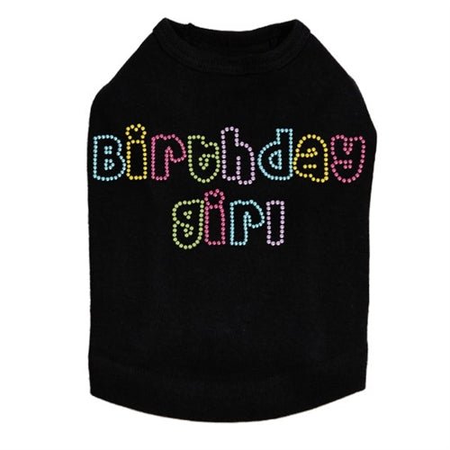 Birthday Girl Multicolor Dog Tank Top - Fun & Vibrant Pet Apparel for Birthday Parties & Special Occasions