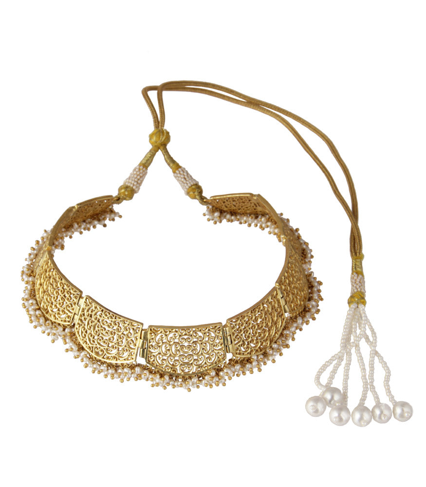 Elegant Pearl Choker Necklace with Stud Earrings Set - Perfect Gift for Women, Brides & Special Occasions
