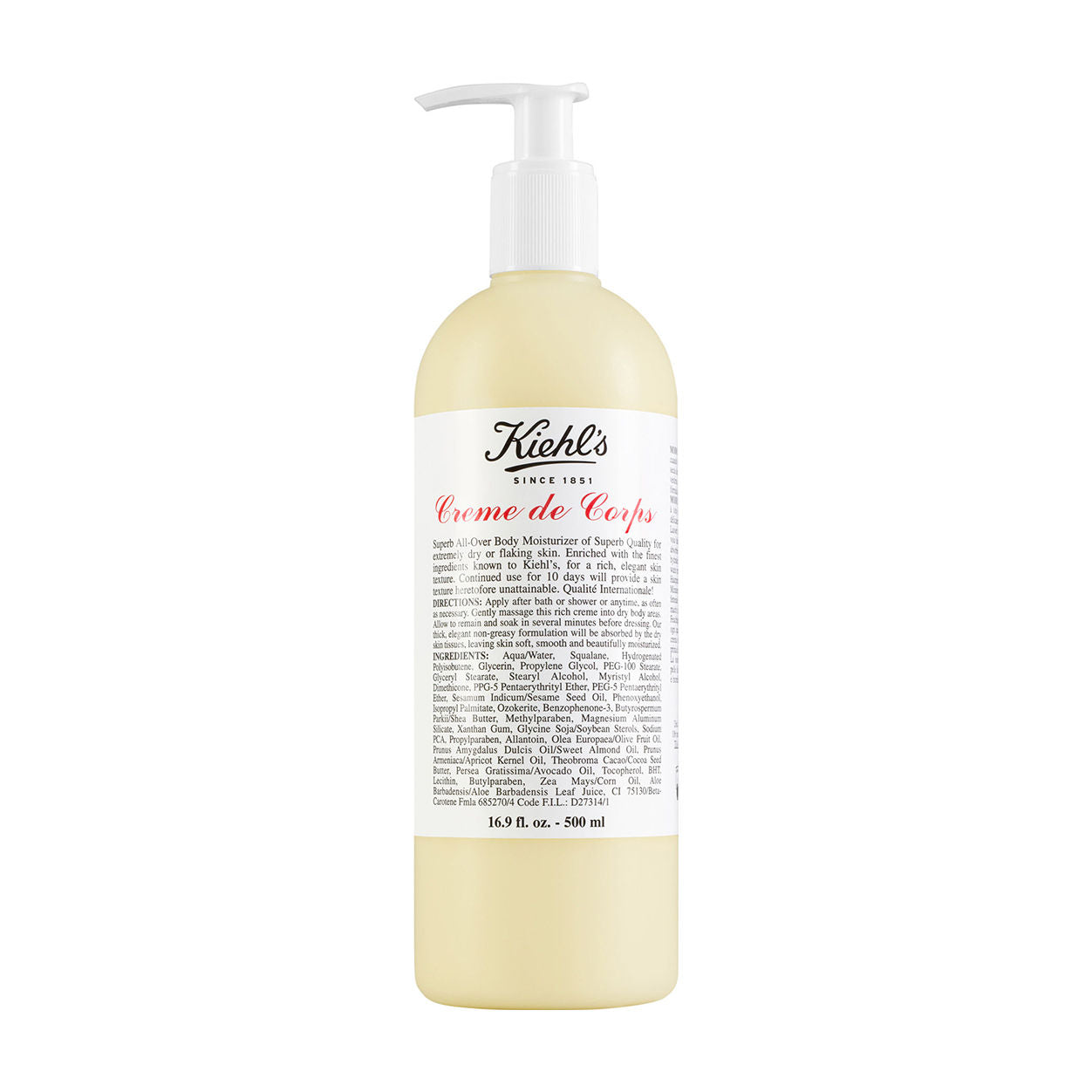 Kiehl's Since 1851 Creme de Corps Body Lotion - Ultra Moisturizing & Nourishing for Dry Skin - Perfect for Daily Hydration & Winter Care