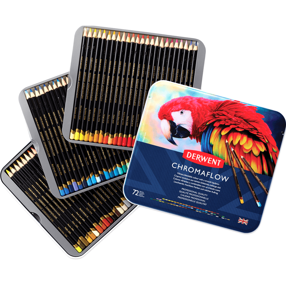 72 Derwent ChromaFlow Colored Pencils Set - Professional Artist Drawing Pencils for Sketching, Coloring & Art Projects - Perfect for Adults & Kids Art Supplies