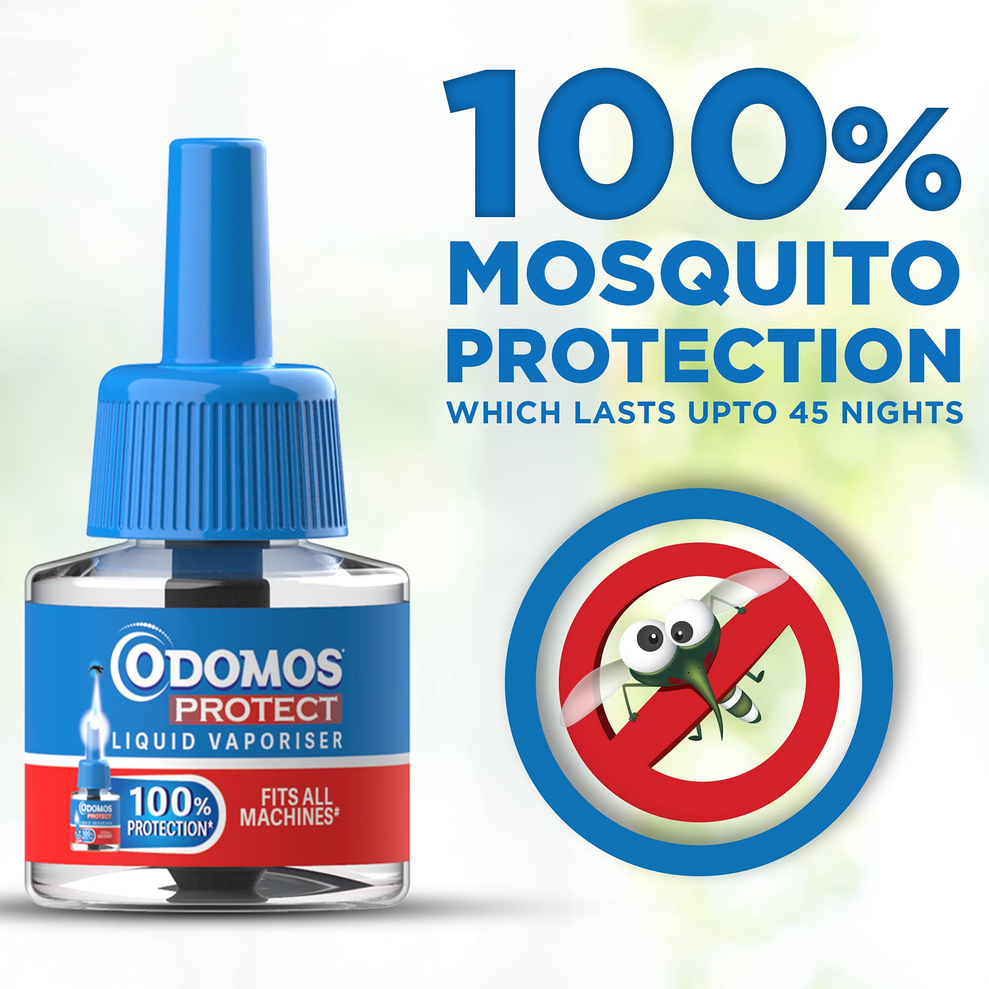 Odomos Mosquito Repellent Liquid Vaporizer Refill Pack of 6 | Fits All Standard Electric Mosquito Repellent Machines | Kills Dengue & Malaria Mosquitoes | Ideal for Home, Bedroom & Outdoor Protection