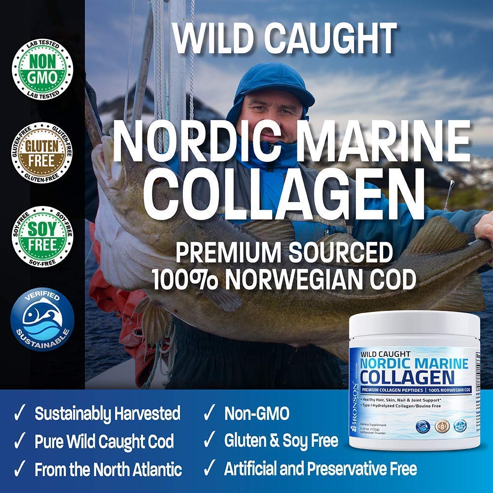 Premium Hydrolyzed Marine Collagen Peptides Protein Powder with Antarctic Krill Oil 1000mg - Rich in Omega-3 EPA & DHA for Skin, Hair & Joint Support - Ideal for Smoothies, Shakes & Daily Wellness Routine