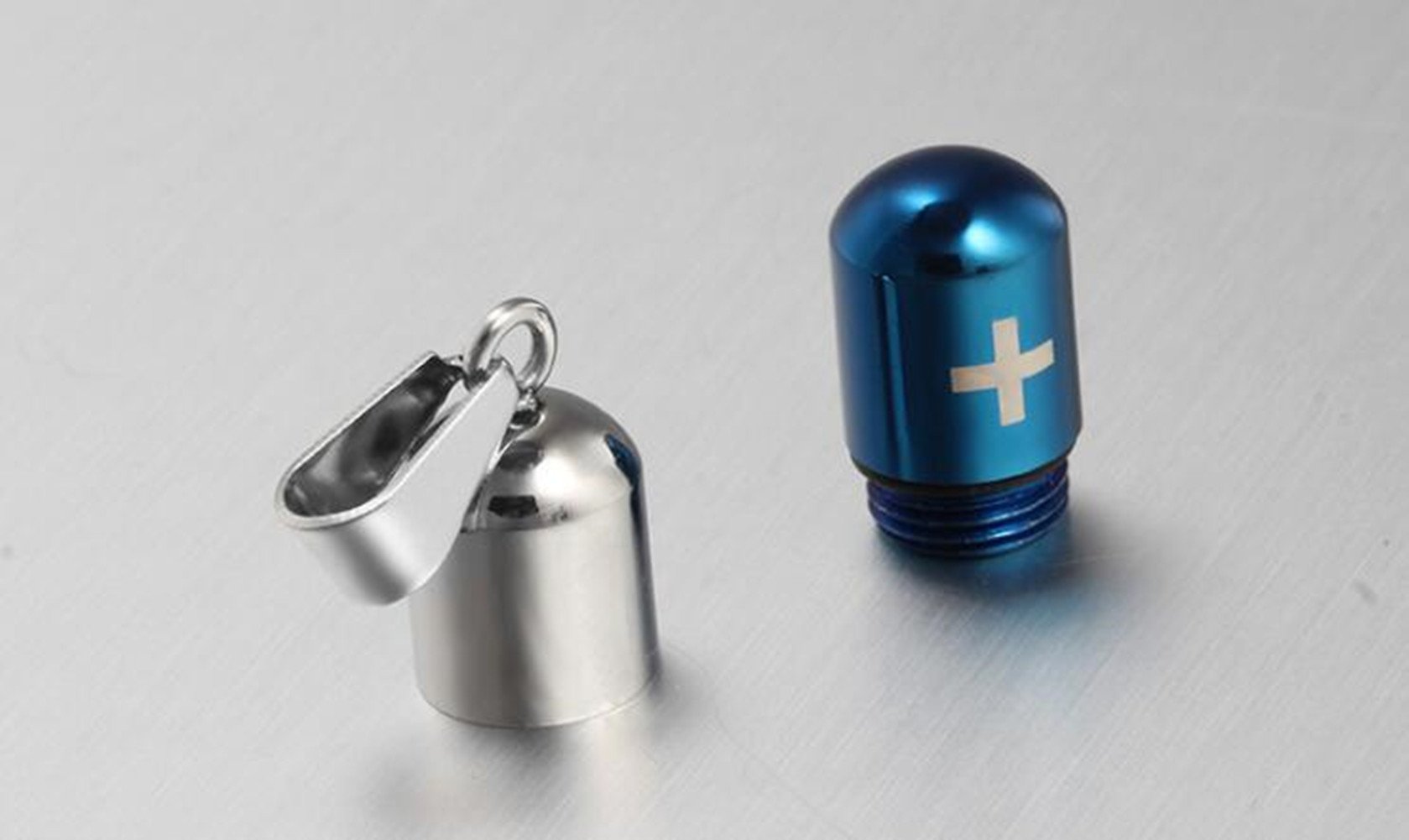 Stainless Steel Medical Alert ID Pendant Necklace for Men & Women - Emergency Pill Case & Tube Holder - Perfect for Seniors, Travel & Daily Health Safety