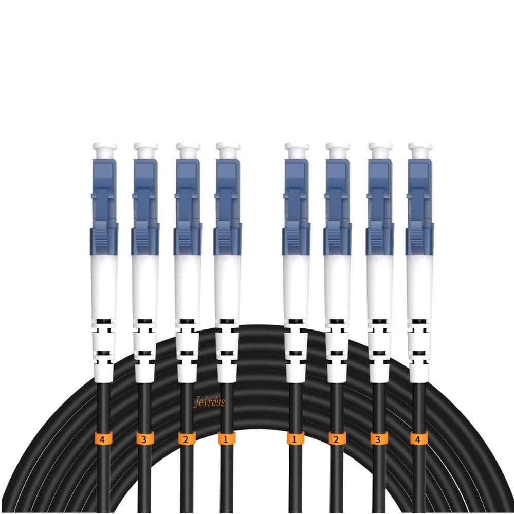150M LC to LC 4 Core Singlemode Outdoor Armored Fiber Optic Cable - High Speed Network Cable for Routers, Switches & Servers - Perfect for Data Centers, Telecom Networks and Outdoor Installations