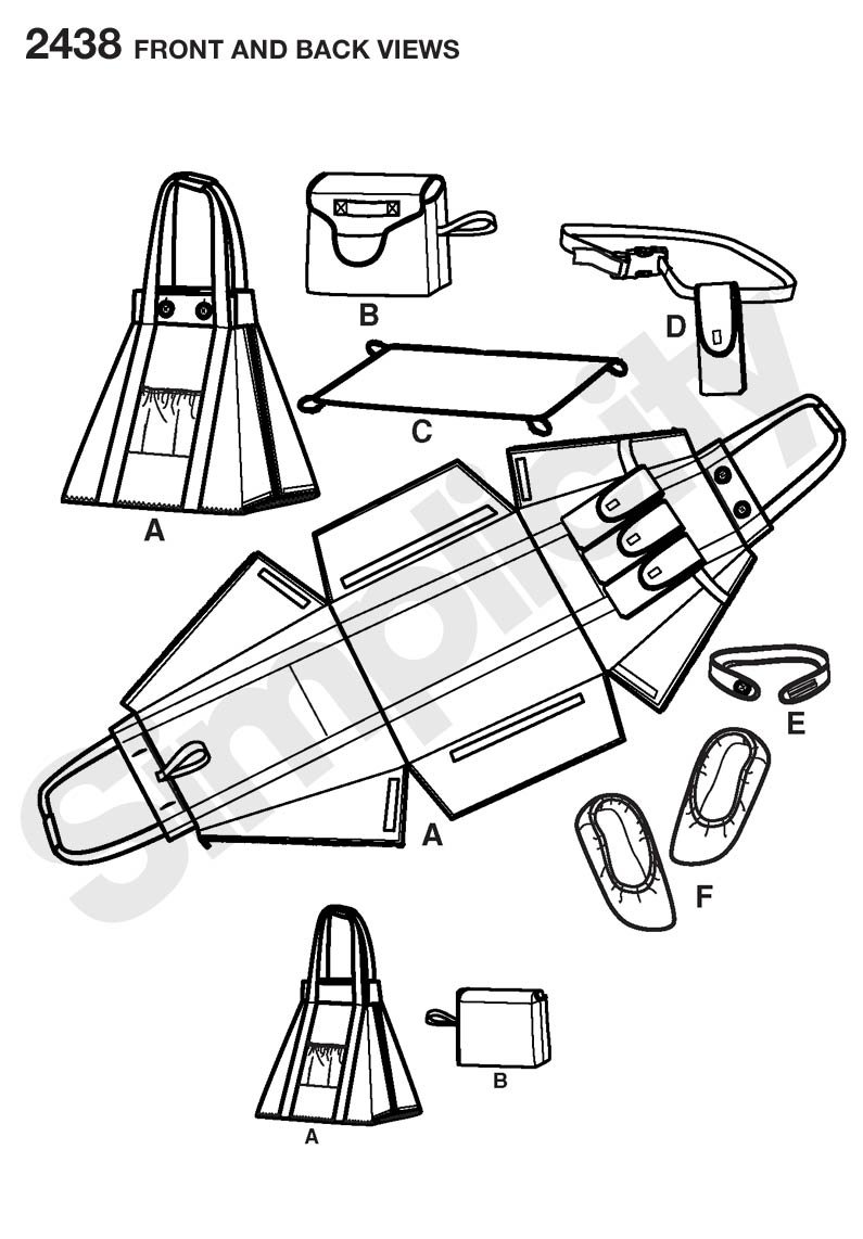 Simplicity Sewing Pattern 2438 - DIY Workout Accessories for Women & Men - One Size - Perfect for Gym Bags, Headbands & Yoga Mat Straps