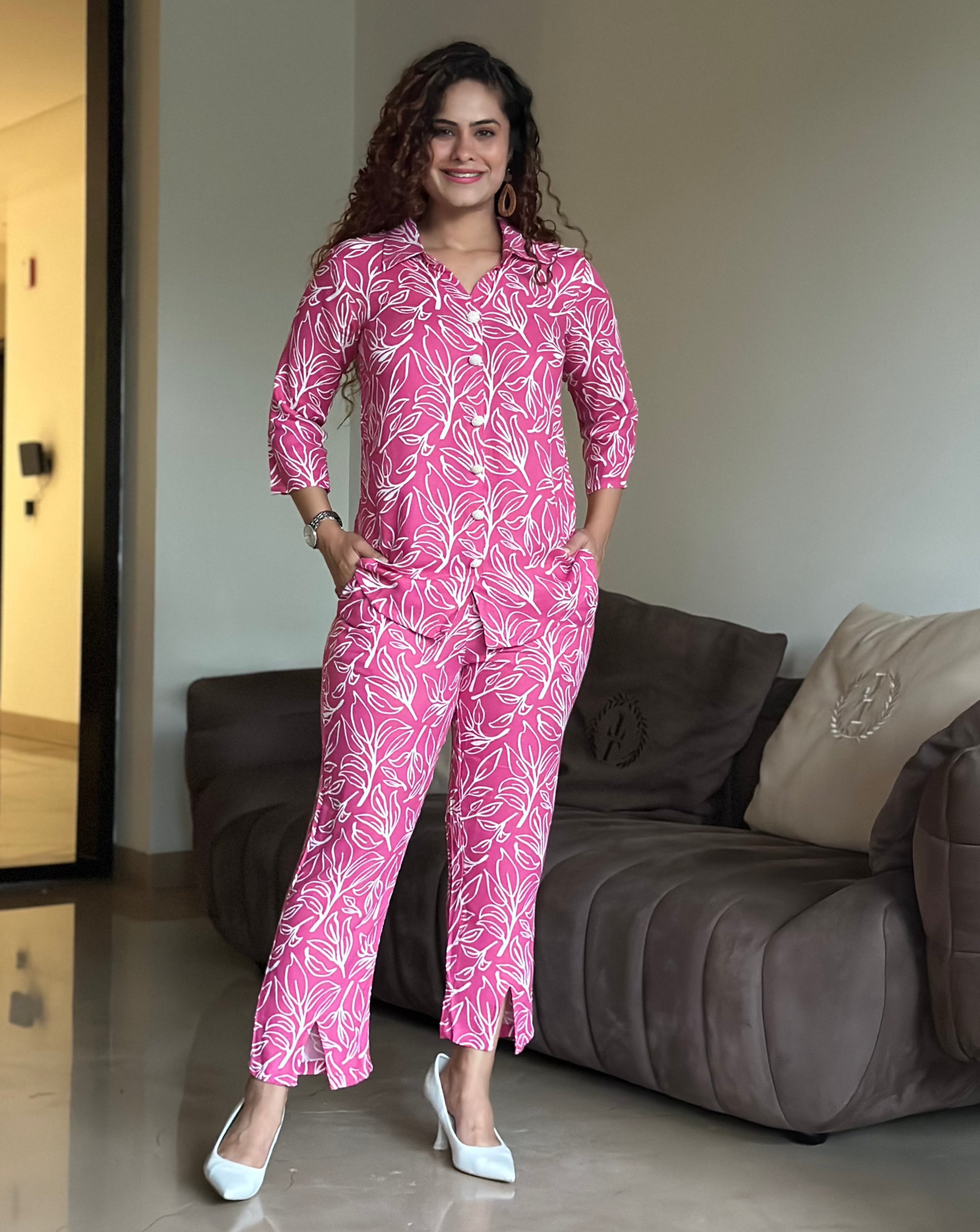 Trendy Pink Matching Outfit Set for Women | Summer Casual Wear & Street Style Fashion | Perfect for Dates, Parties, and Everyday Outfits