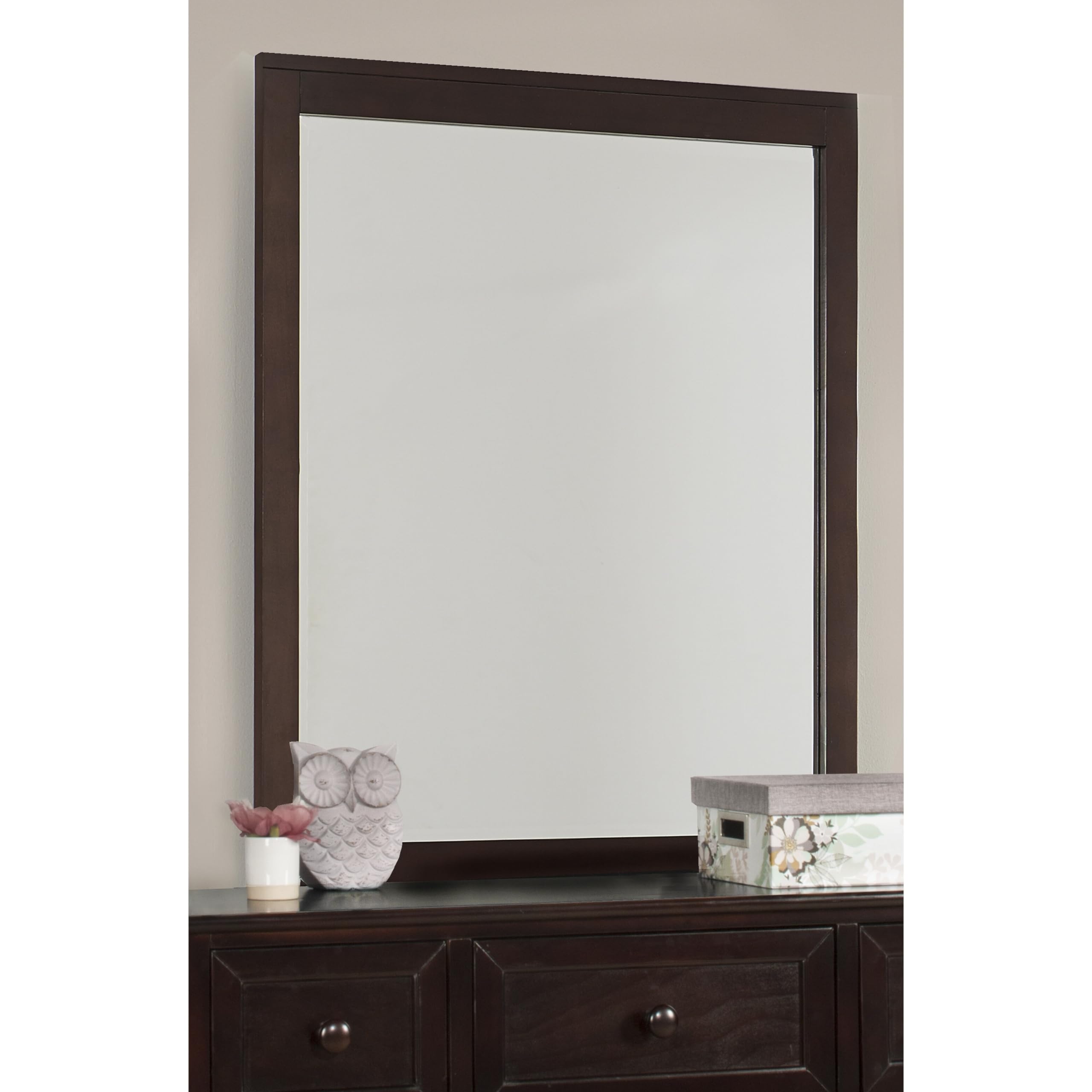 Hillsdale Kids and Teen Schoolhouse 4.0 Wood Framed Wall Mirror - Gray - Perfect for Bedrooms, Bathrooms, and Dorm Decor