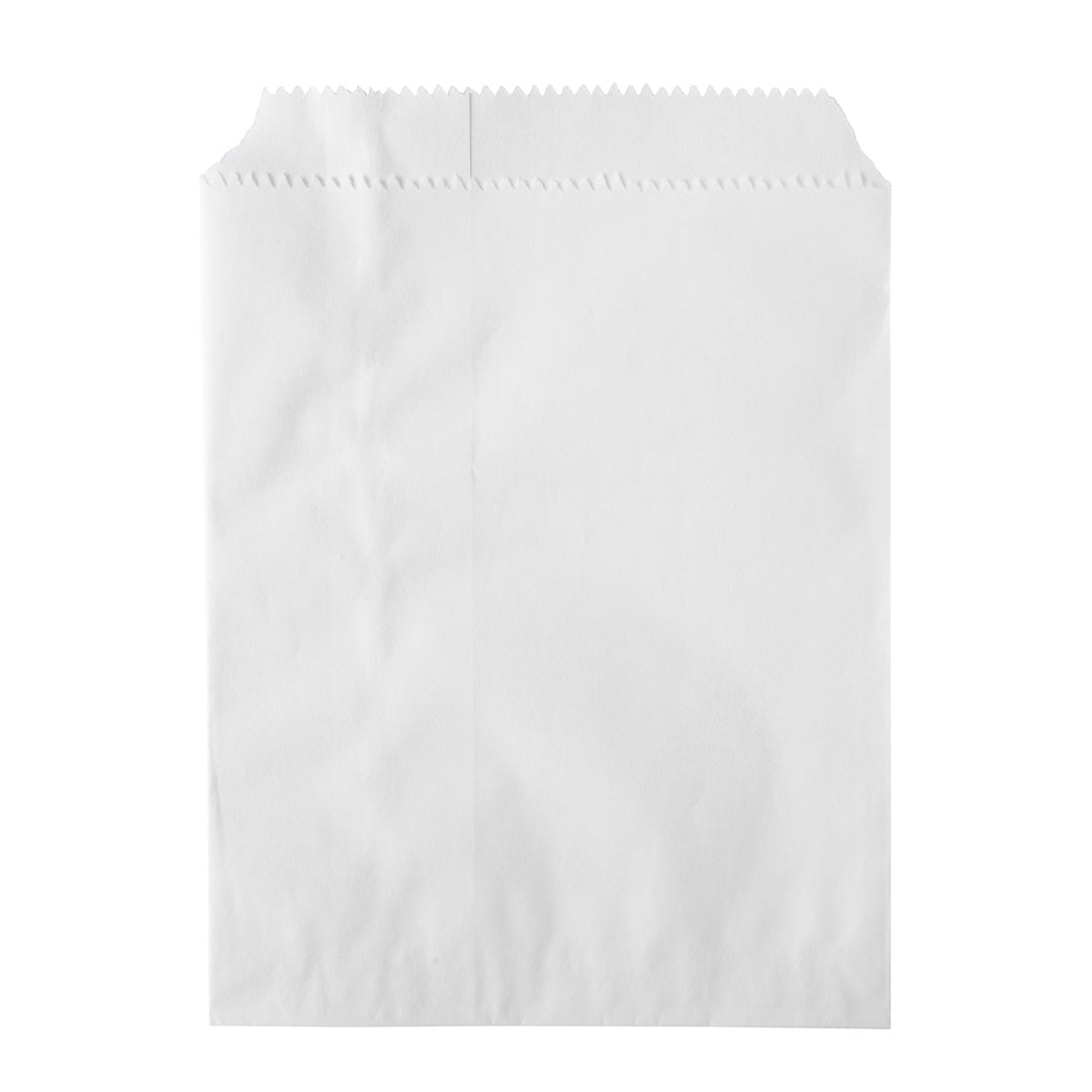 White Paper Bags 7x5 Inches - 100 Count Bulk Pack | Eco-Friendly Kraft Gift Bags for Retail, Parties & Favor Packaging