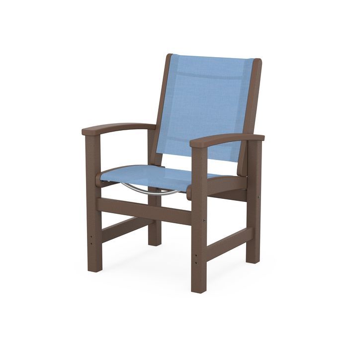 POLYWOOD Coastal Dining Chair - Weather-Resistant Outdoor Furniture, All-Weather Adirondack Chair for Patio, Deck, Garden & Poolside - Perfect for Backyard, Beach House & Waterfront Dining