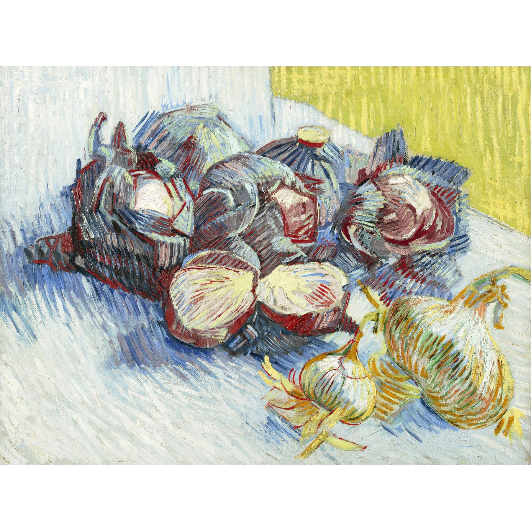 Vincent Van Gogh Red Cabbages and Onions Art Print - Extra Large Wall Mural Poster - Premium XL Canvas - Perfect for Living Room, Bedroom & Office Decor