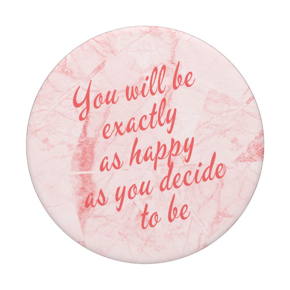 Happiness Life Quote Faux Rose Marble Wall Art - Inspirational Home Decor for Living Room, Bedroom & Office - Motivational Sign for Positive Vibes