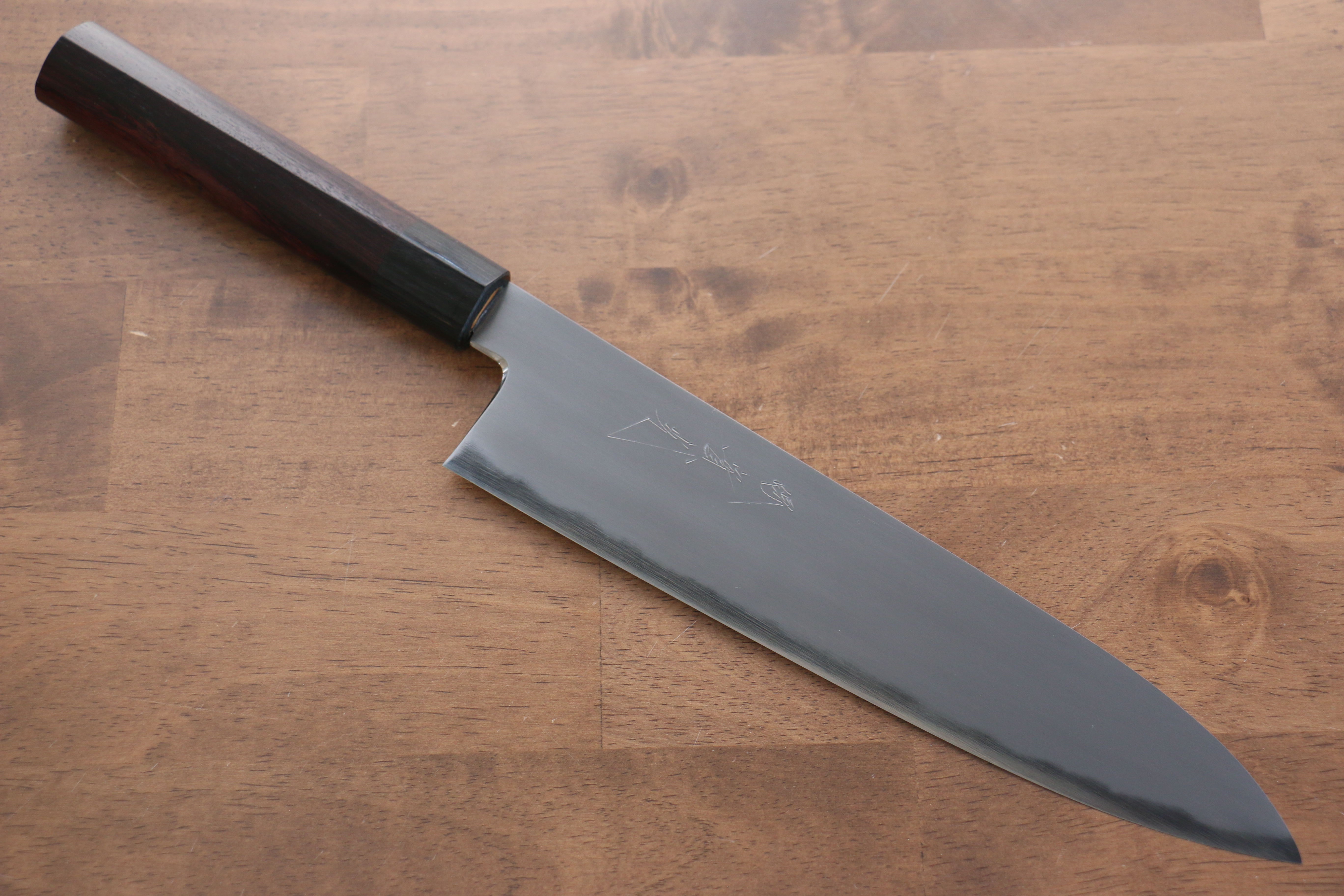 Premium Jikko White Steel No.2 Gyuto Japanese Chef Knife 240mm with Exquisite Shitan Handle - Perfect for Sushi, Meat Slicing & Professional Kitchen Use
