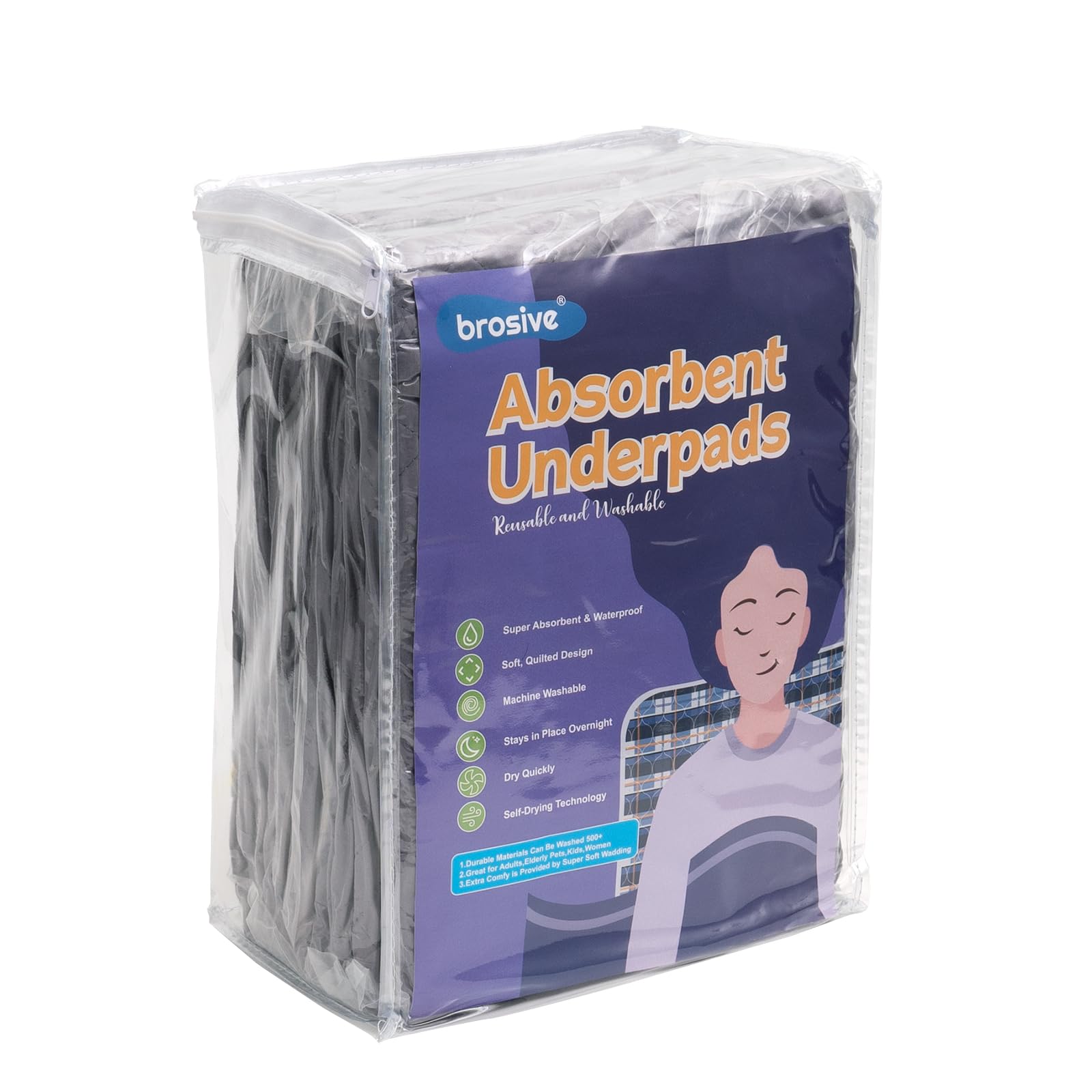 Waterproof Bed Pads 24x36 Inch (4 Pack) - Reusable Washable Incontinence Pads for Adults, Elderly, Kids & Pets - Super Absorbent Bed Wetting Protection Pads - Perfect for Home Care, Hospital Use & Travel