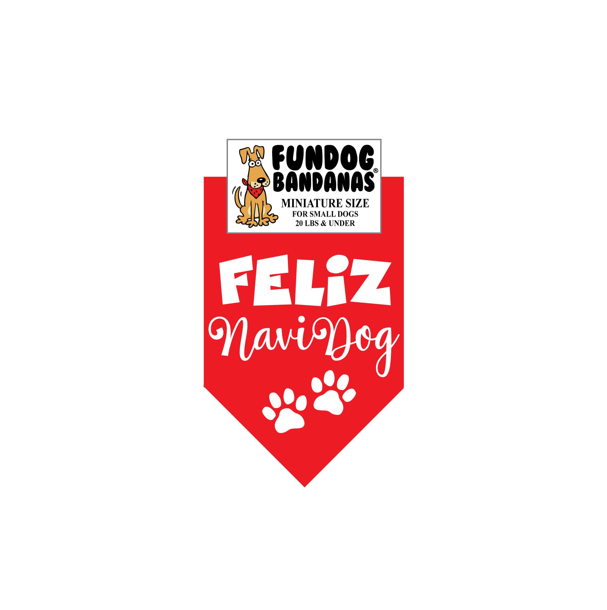 Feliz Navidog Christmas Dog Bandana for Small Dogs Under 20 lbs - Mini Holiday Pet Bandana for Xmas Photos, Parties & Festive Outfits
