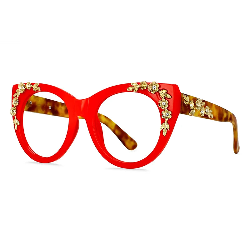 CCspace Women's Full Rim Cat Eye Plastic Reading Glasses +1.00 to +3.50 Strength - Stylish Lightweight Frames for Reading, Computer Work & Office Use