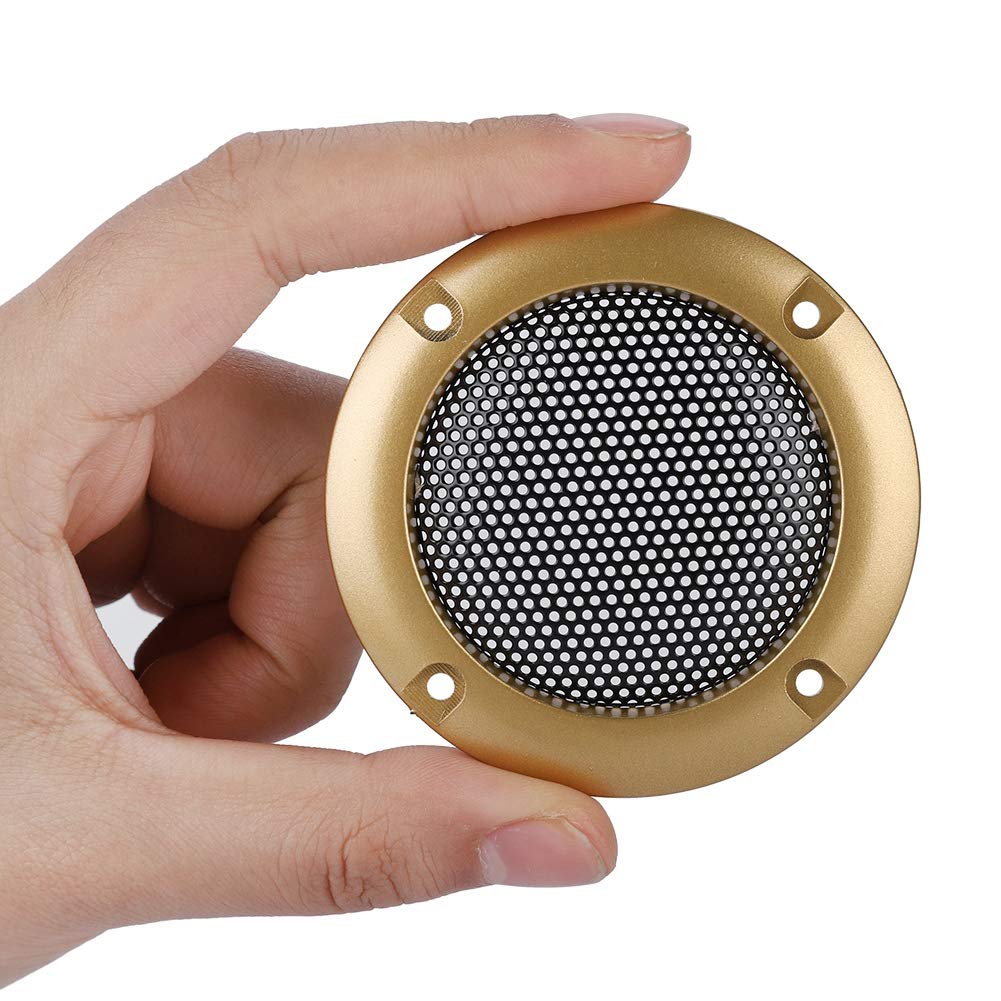 2 Inch Gold Metal Speaker Grills Cover - Decorative Circle Grill for Small, Car, and Home Theater Speakers - Enhance Audio Aesthetics
