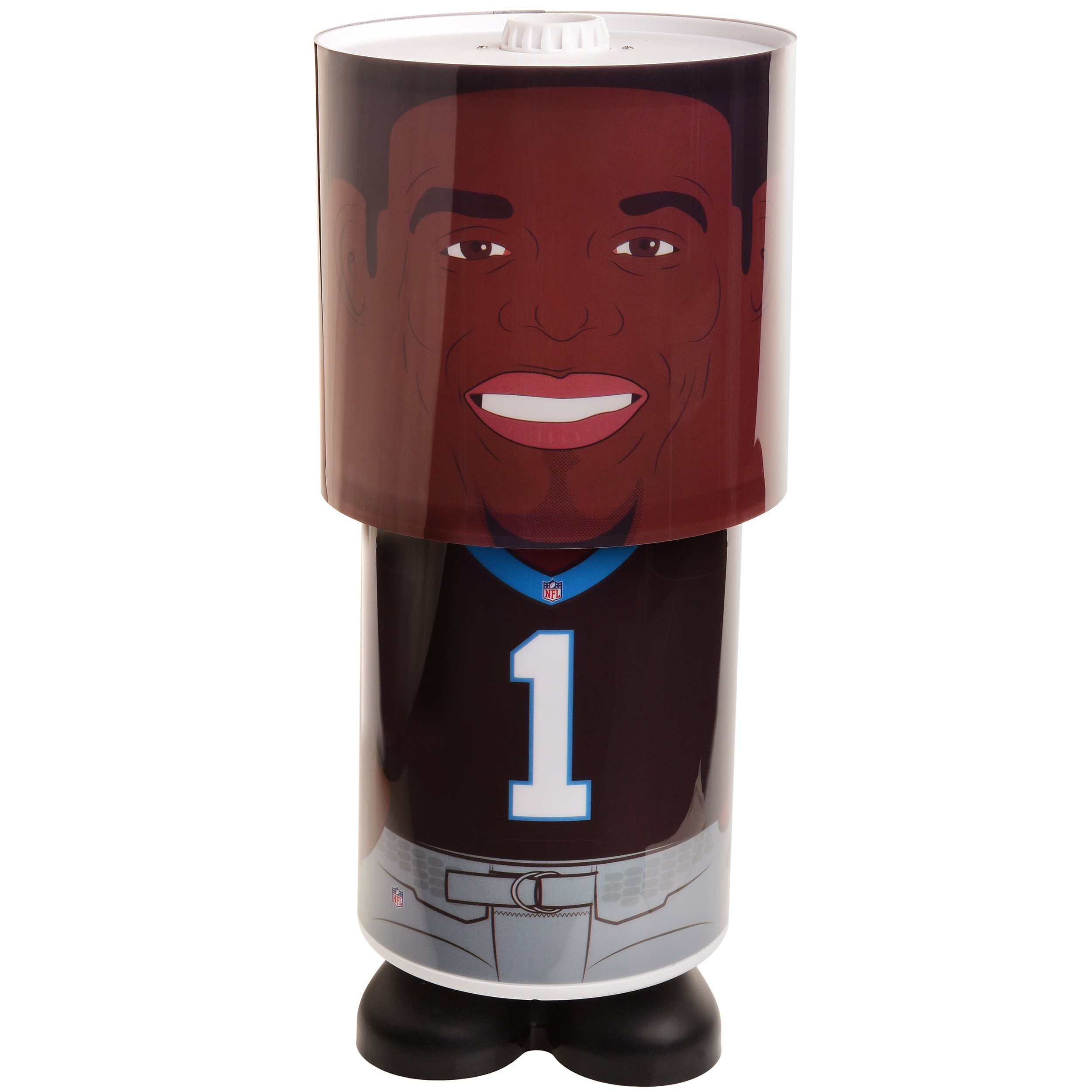 FOCO Carolina Panthers Cam Newton #1 LED Desk Lamp - Officially Licensed NFL Fan Gear for Home, Office & Game Room Decor