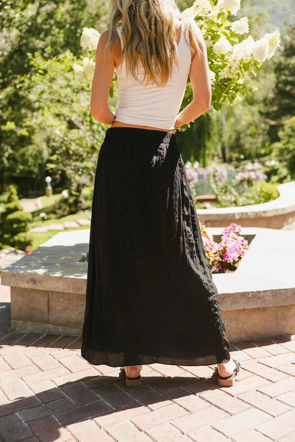 Eliza Textured Maxi Skirt - Boho Flowy Long Skirt for Women | Perfect for Beach, Vacation & Summer Outfits