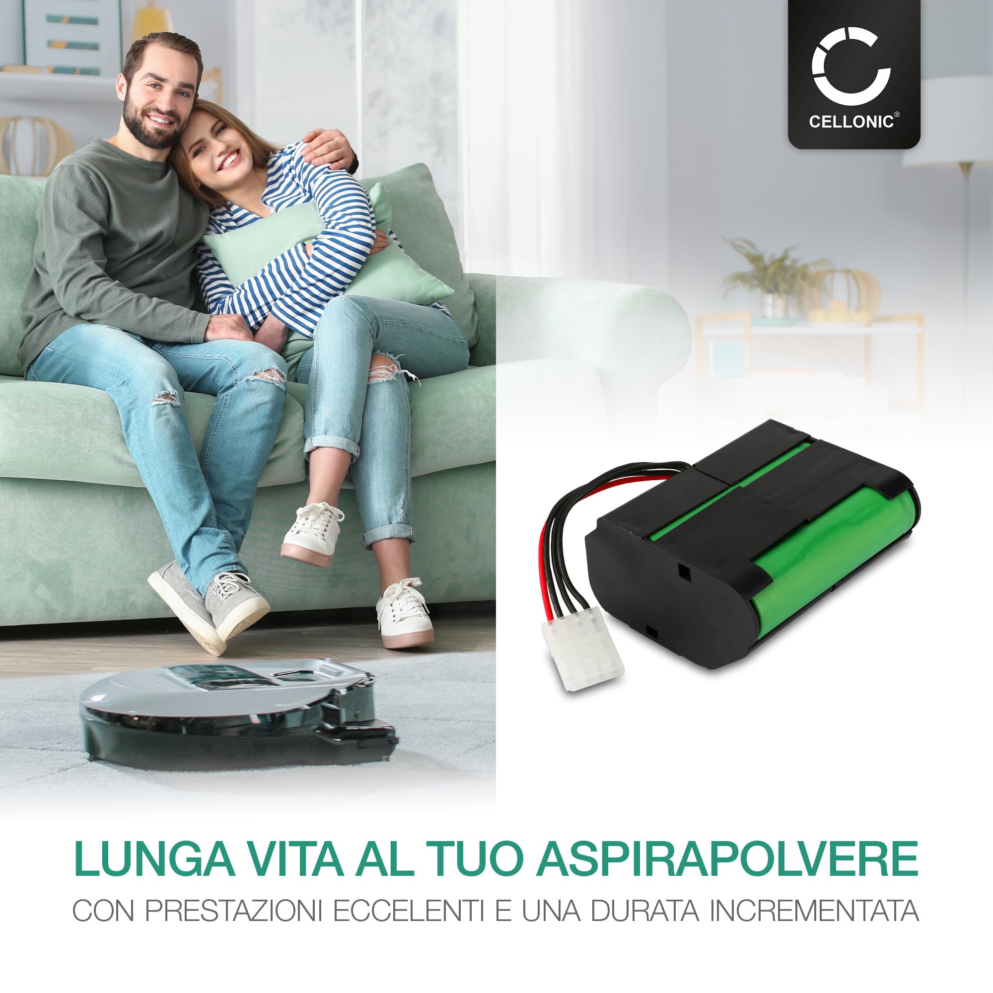 CELLONIC 4500mAh Replacement Battery for Vorwerk Kobold VR100 & VX100 (Compatible with Vorwerk 46439) - Perfect for Home Cleaning Robots and Cordless Vacuums