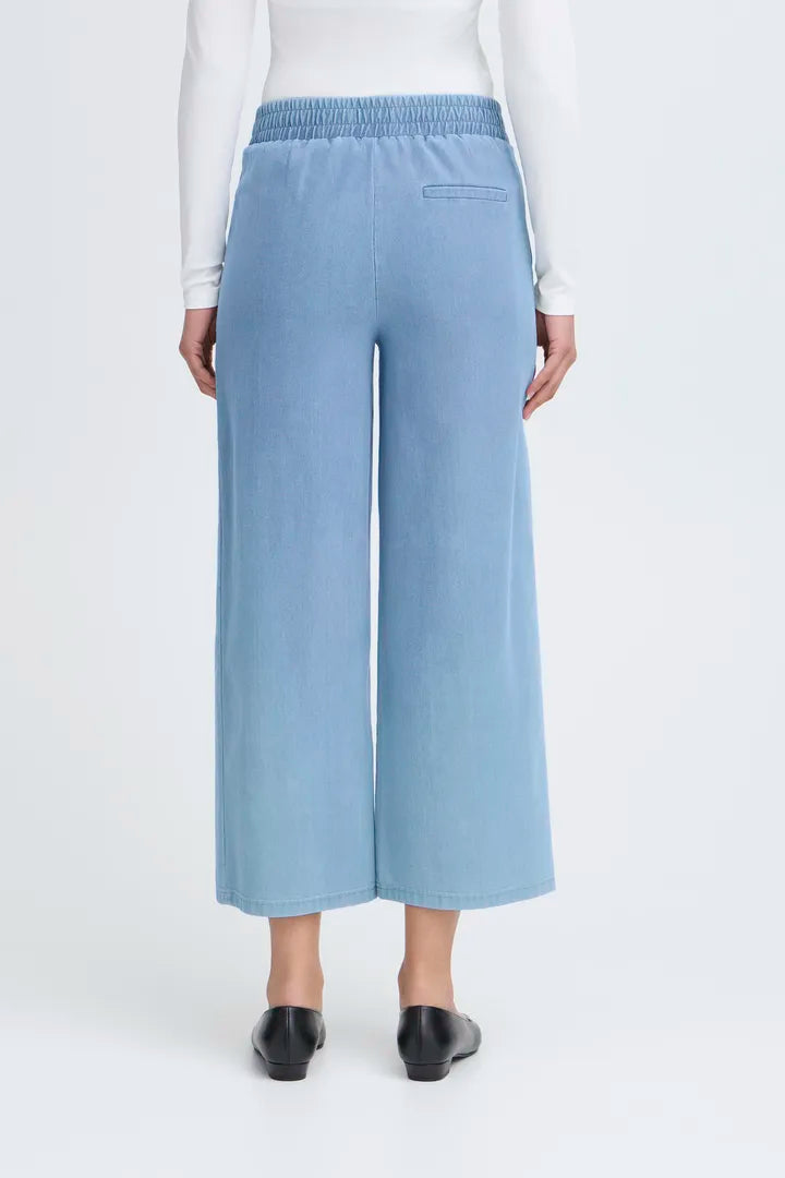 Stylish Ima Wide Leg Denim Pants - Light Wash High Waisted Comfortable Trousers for Women | Perfect for Casual Outings, Office Wear & Weekend Brunch