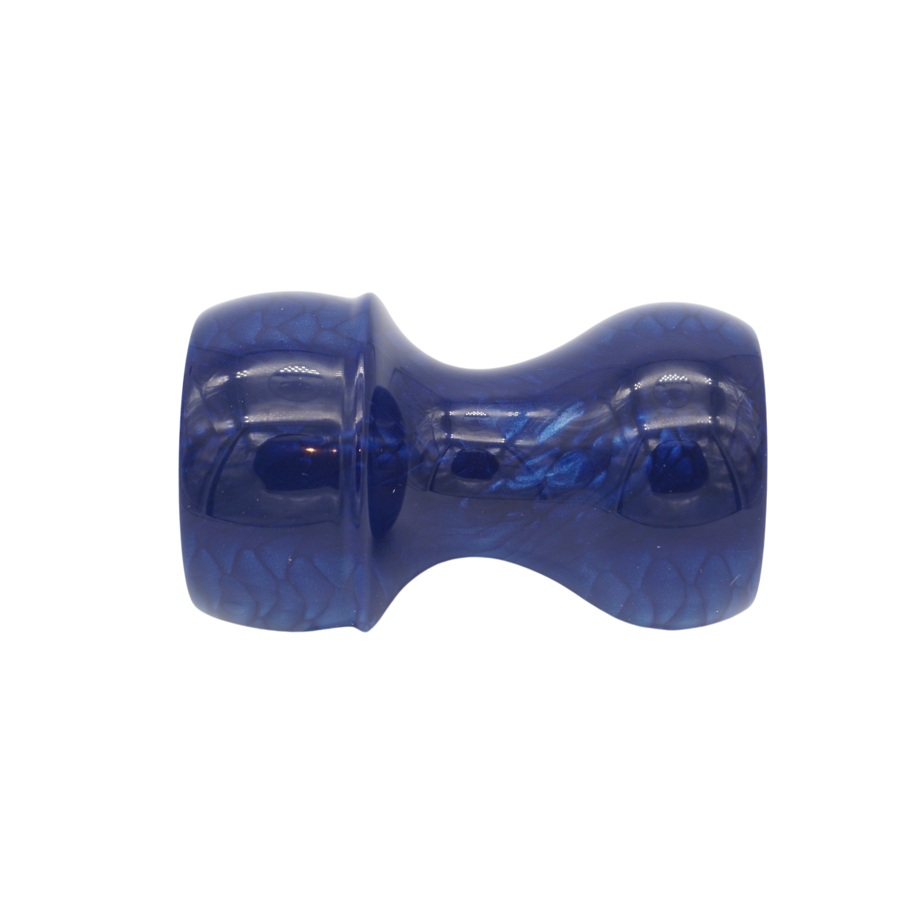 Premium Handmade Deep Blue Snakeskin Shaving Brush Handle - Fits 24mm & 26mm Knots - Perfect for Wet Shaving, Grooming Kits & Luxury Bathroom Accessories