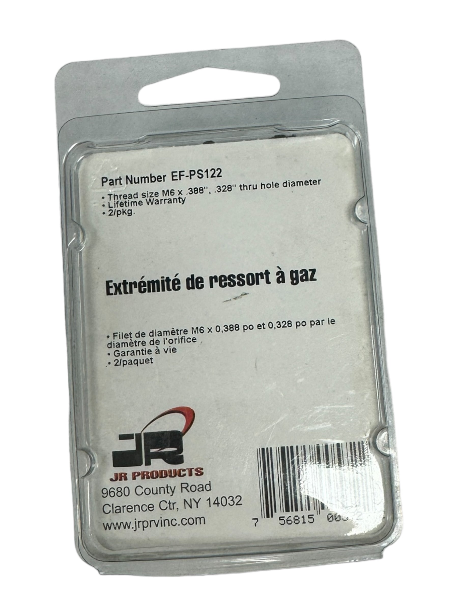 JR Products EF PS122 Gas Spring End Fitting - Heavy Duty Replacement Part for Automotive, RV, and Furniture Applications