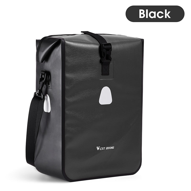 Waterproof Expandable Bike Pannier Bag 12-15L - PVC Rear Bicycle Carrier with Quick Release for MTB & Commuting - Perfect for Cycling, Hiking & Outdoor Adventures