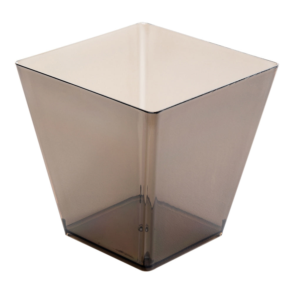 8 oz Square Smoked Gray Plastic Large Kova Cup - 2.75