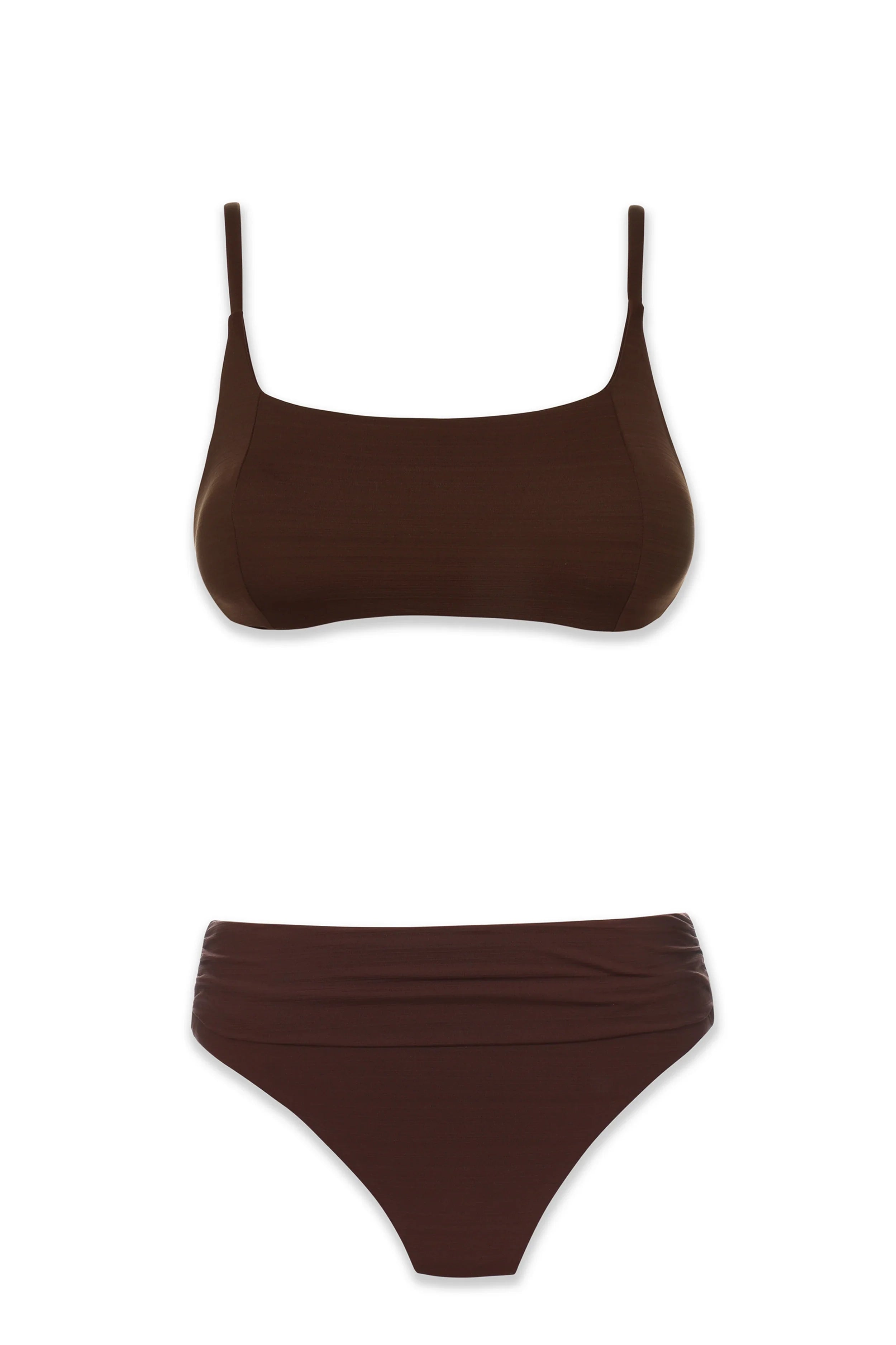 Elegant Ballet Bralette in Textured Chocolate Brown - Perfect for Dance, Yoga, and Everyday Comfort