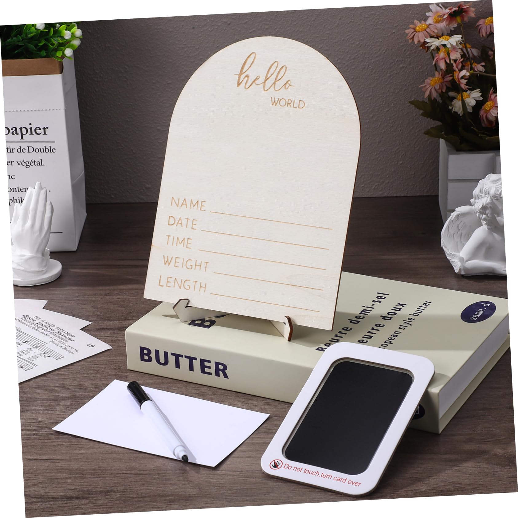 CATIEBYE Wooden Photo Frame - Elegant Boxwood Picture Display for Wall or Tabletop - Perfect for Home Decor, Wedding Albums & Family Memories