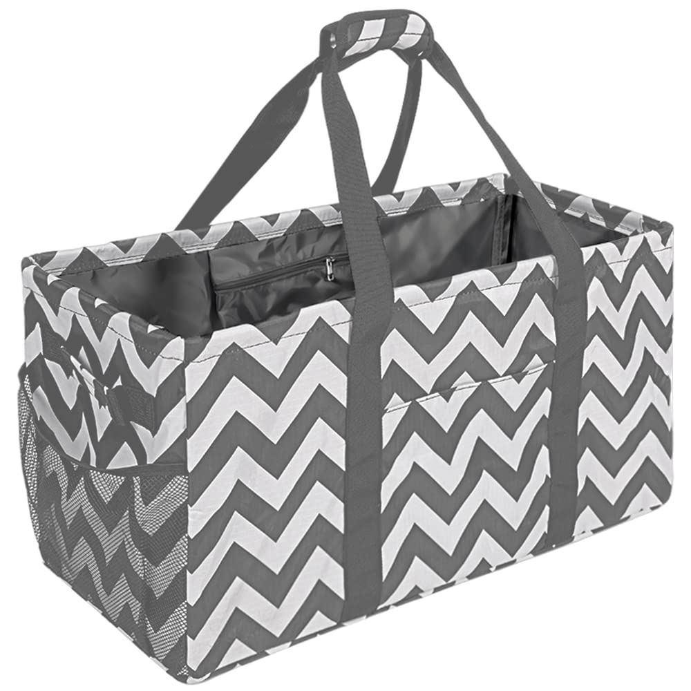 Extra Large Canvas Tote Bag for Women with Multiple Pockets - Collapsible Reusable Shopping Bag - Perfect for Groceries, Beach Trips & Work Commute