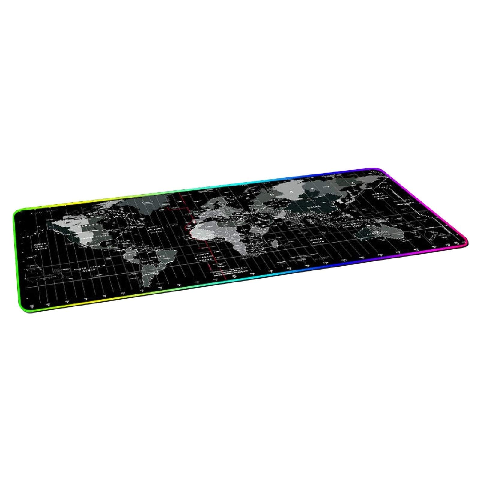 Qiguch66 RGB LED Gaming Mouse Pad with Snow Lion Light Pattern - 25cm x 30cm Non-Slip Mouse Mat for PC, Laptop, Office & Gaming Setup - Perfect for Esports, Work & Home Computer Use