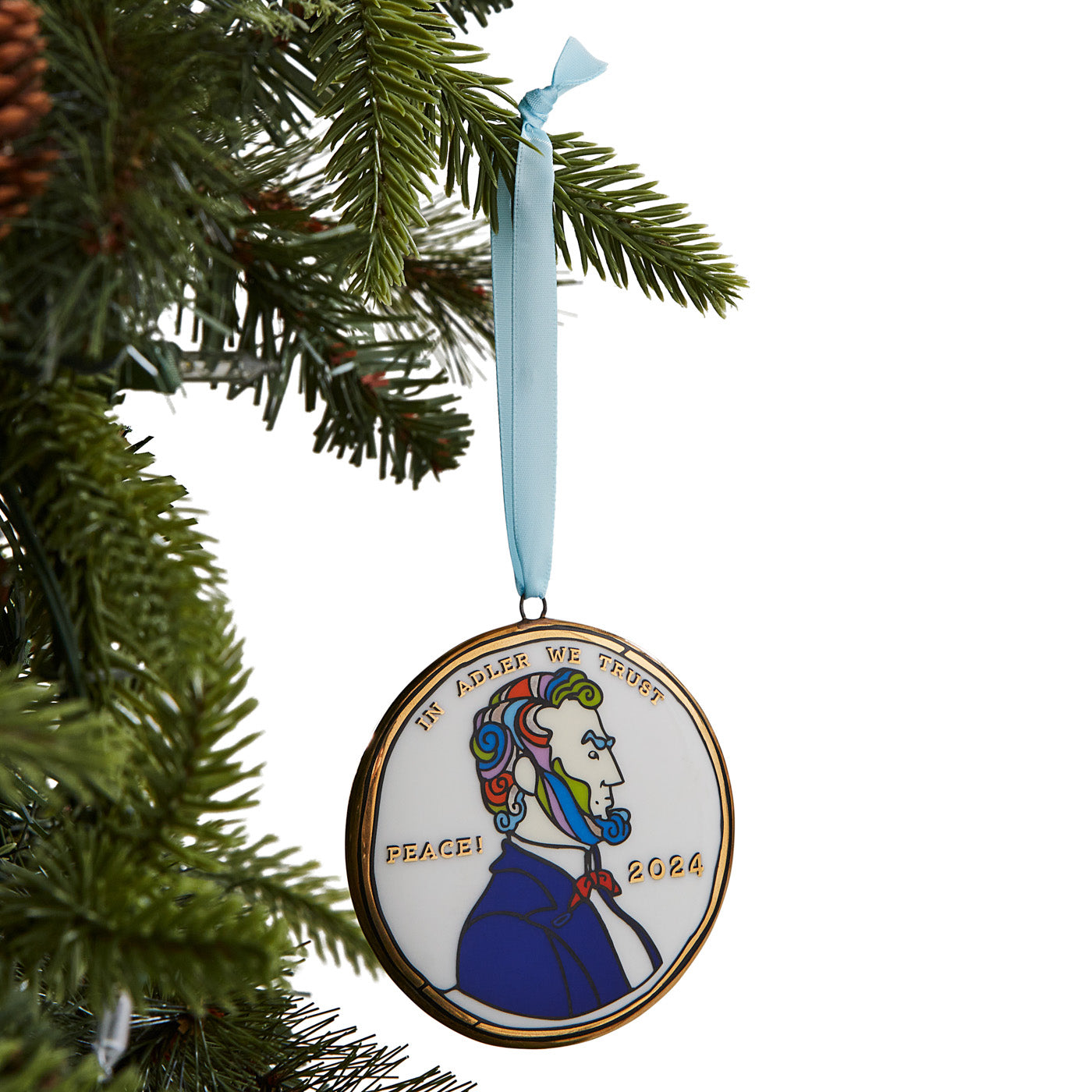 Peace & Love 2024 Christmas Ornament - Handmade Holiday Tree Decoration for Home, Office & Gifts | Perfect for Xmas Decor, Party Favors & Festive Celebrations