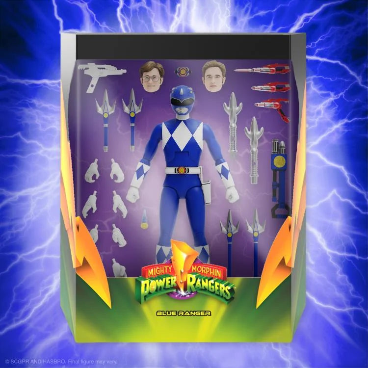 Mighty Morphin Power Rangers ULTIMATES! Blue Ranger Action Figure - Collectible Toy for Fans, Kids & Adults - Perfect for Display, Play & Gifts