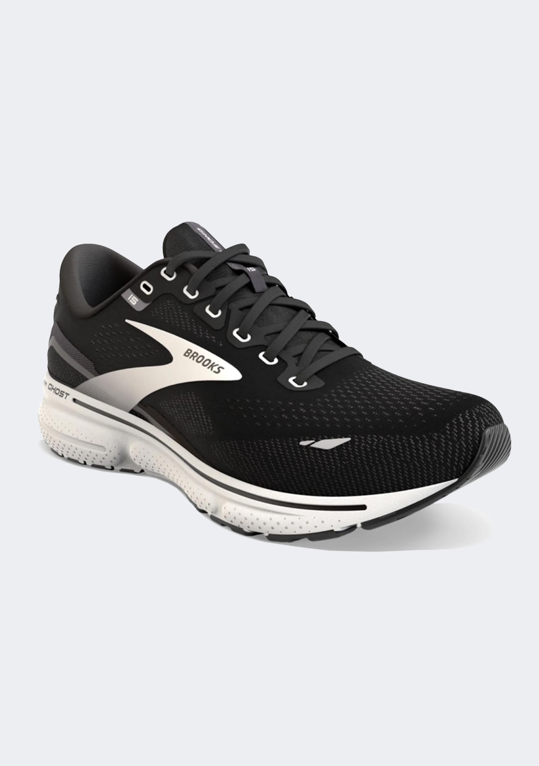 Brooks Men's Ghost 15 Running Shoes - Wide 2E Width - Lightweight Cushioned Sneakers for Jogging, Training & Everyday Wear