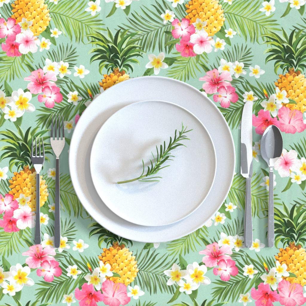 Premium Spoonflower Cotton Sateen Tablecloth 90