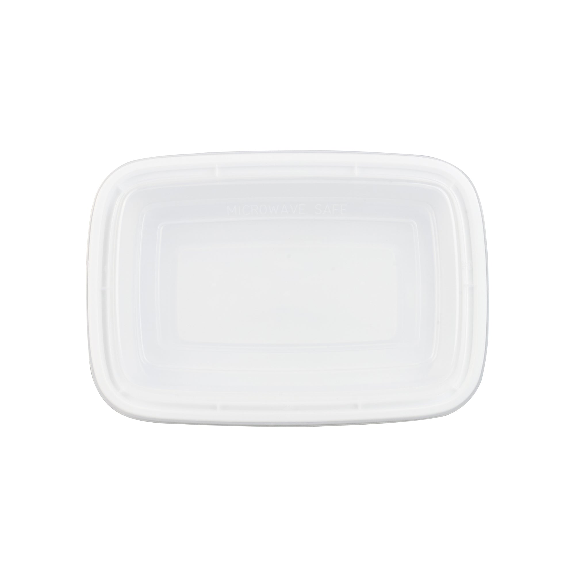 24 oz Rectangle White Plastic To Go Containers with Clear Lids - 50 Pack, Microwave Safe Food Storage (8