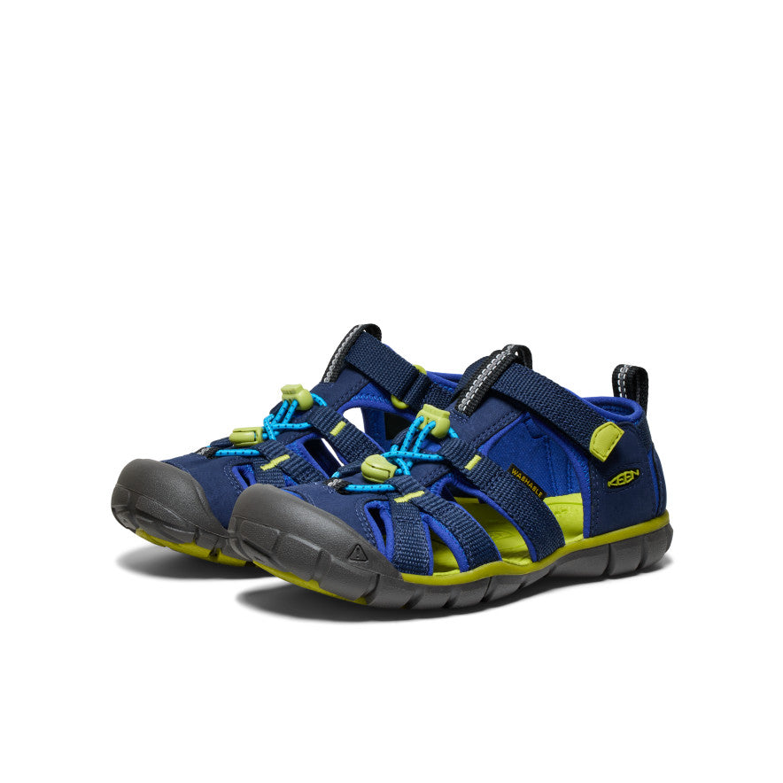 Big Kids' Seacamp II CNX Water Shoes | Navy Blue & Chartreuse | Lightweight Quick-Dry for Beach, Pool & Water Sports