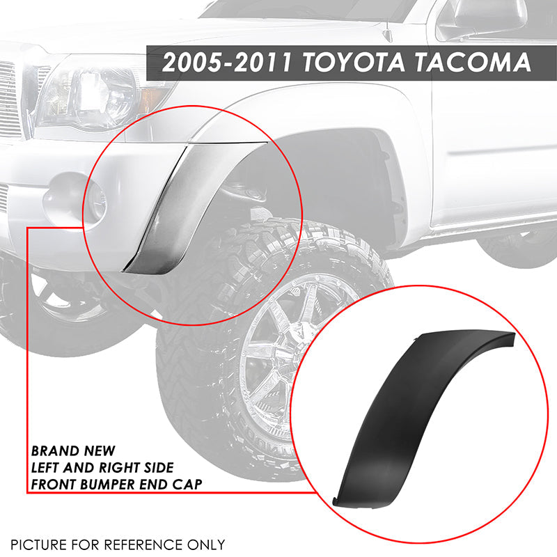 05-11 Toyota Tacoma Base Pre Runner Front Bumper End Caps Pair - Durable Replacement Parts for Off-Road & Daily Driving